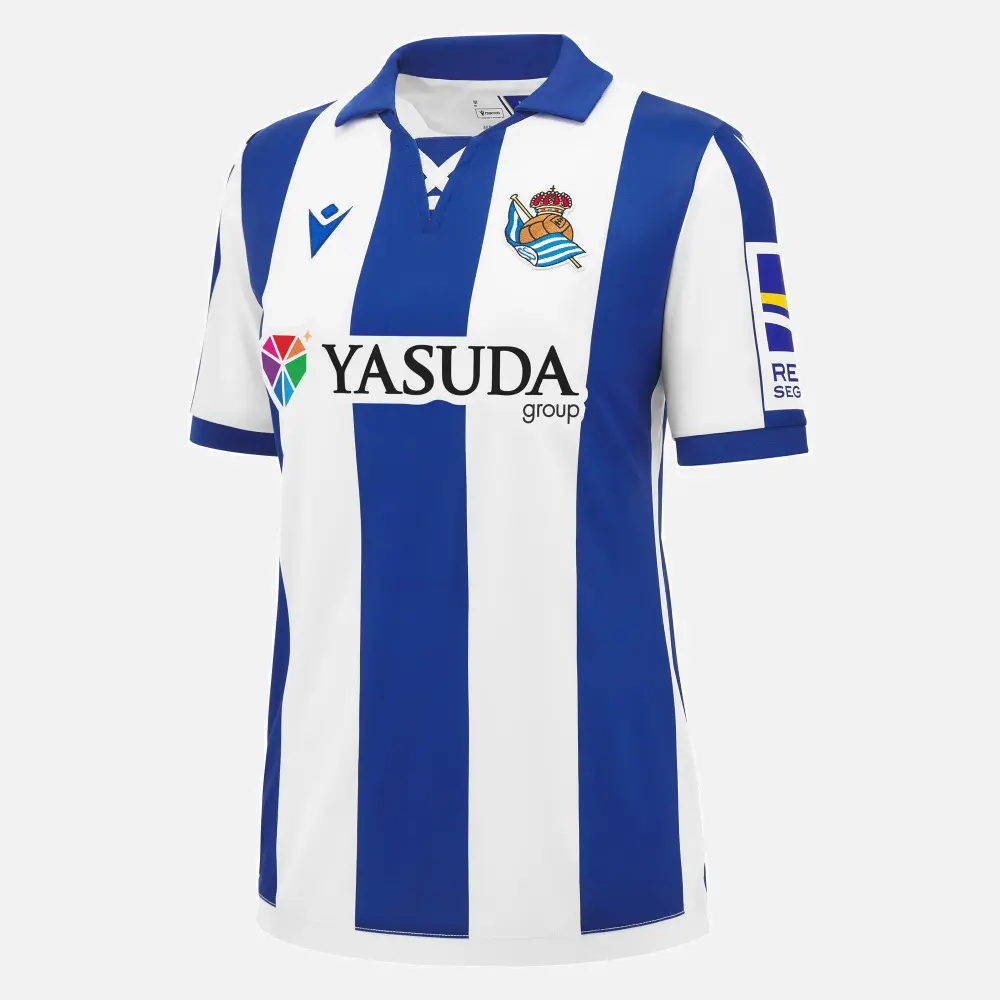Real Sociedad Maglia Casa Donna 2024/25 - Blu e Bianco
